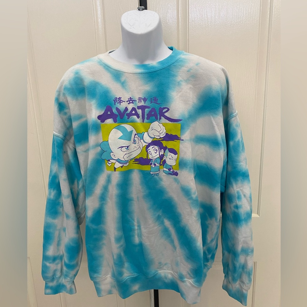 Box lunch Avatar Blue Tie Dye Sweatshirt 2XL